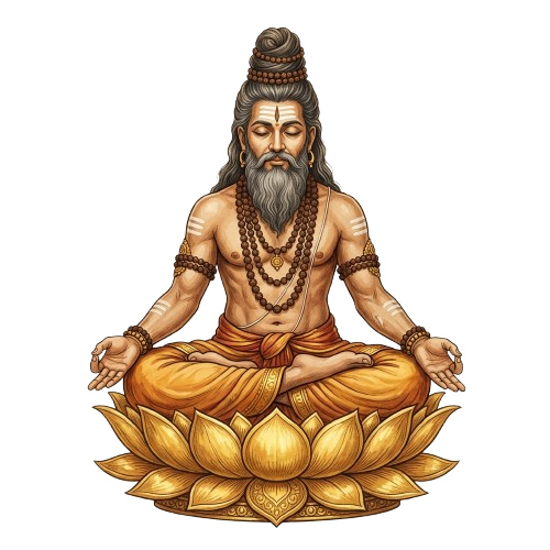 Maharishi Agastya in deep meditation — the founder of Nadi Astrology